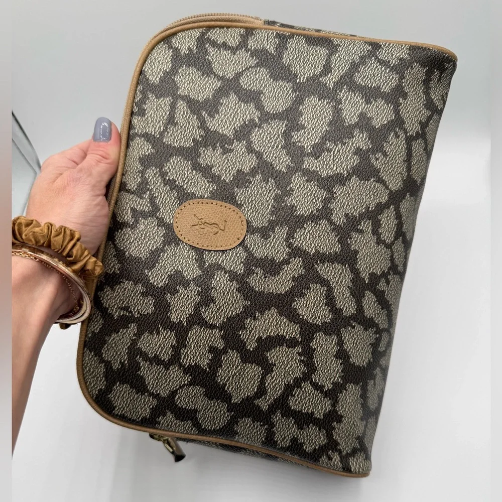 Yves Saint Laurent iconic embossed